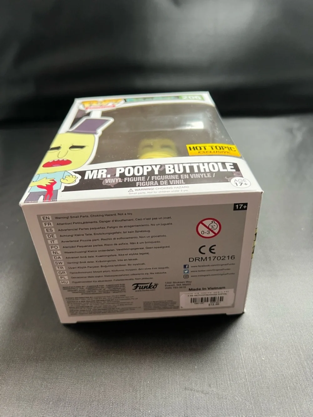 Funko Pop! Rick and Morty #206 Mr. Poopy Butthole Mint Box Vinyl Figure - Picture 2 of 4